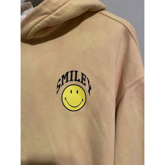 Smiley x H&M Hoodie OVERSIZED‎ fit hoodie printed sweatshirt hoodie XS - Picture 3 of 7